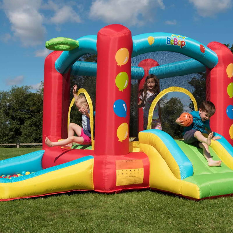 bouncy castle children jumping