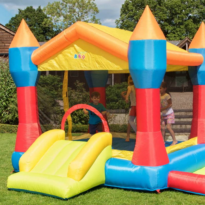 bouncy castle with children having fun